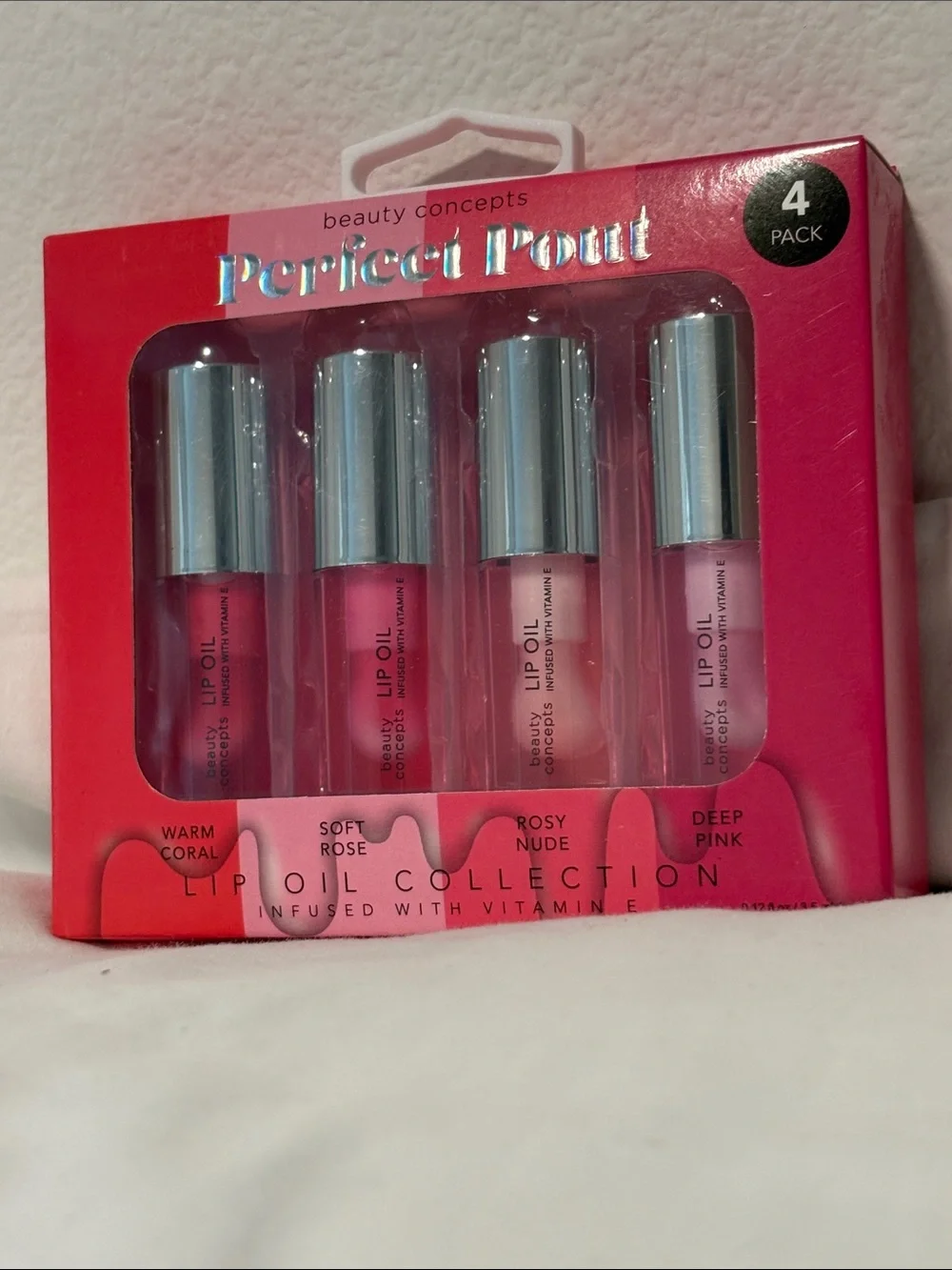 Beauty Concepts Perfect Pout 4 Pack Lip Oil Collection